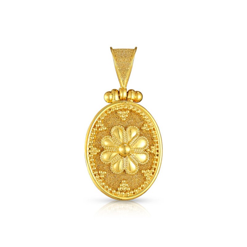 Archaic 14K Gold Pendant | DAMASKOS - Image 2