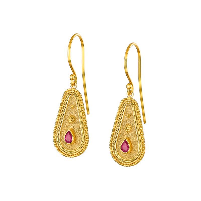 Byzantine 14K Gold Earrings #27 | Damaskos