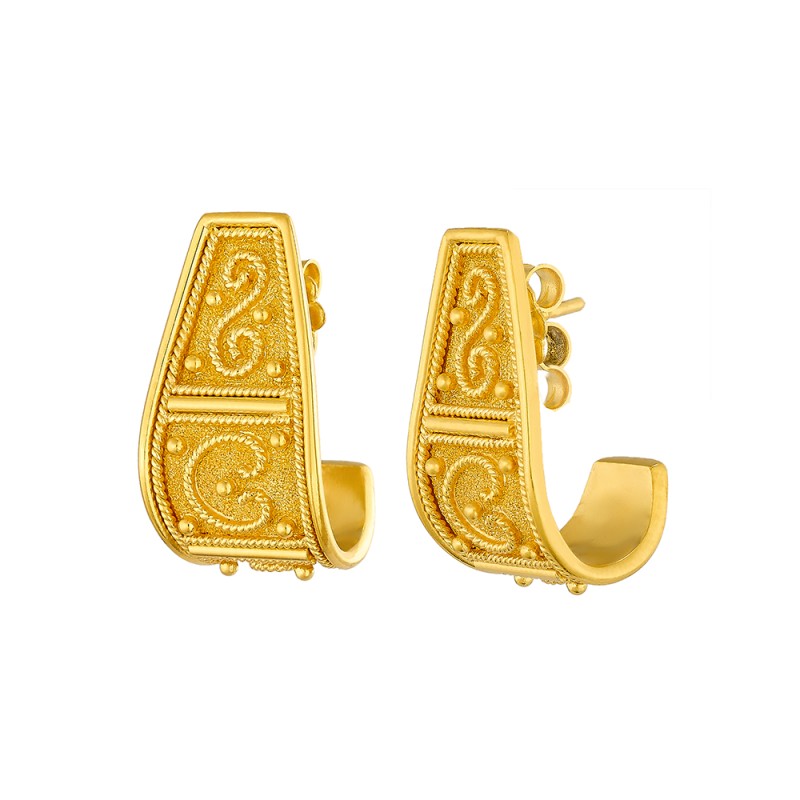 Archaic 14K Gold Earrings #15 | Damaskos
