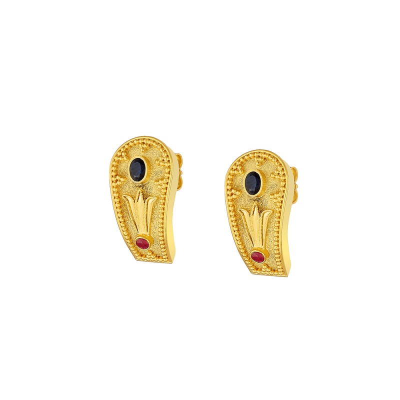 Byzantine 14K Gold Earrings #22 | Damaskos