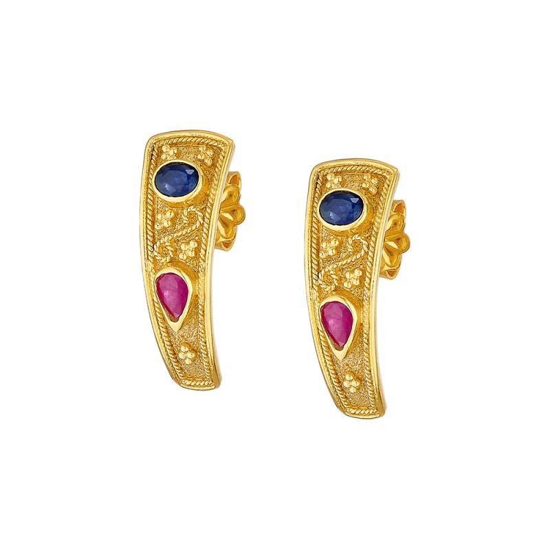 Byzantine 14K Gold Earrings #14 | Damaskos