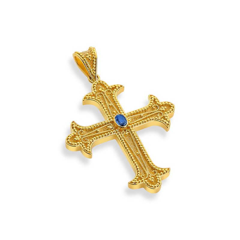 Byzantine 14K Gold Cross | Damaskos #3