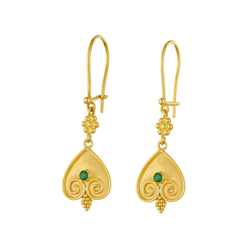 Byzantine 14K Gold Earrings #23 | Damaskos