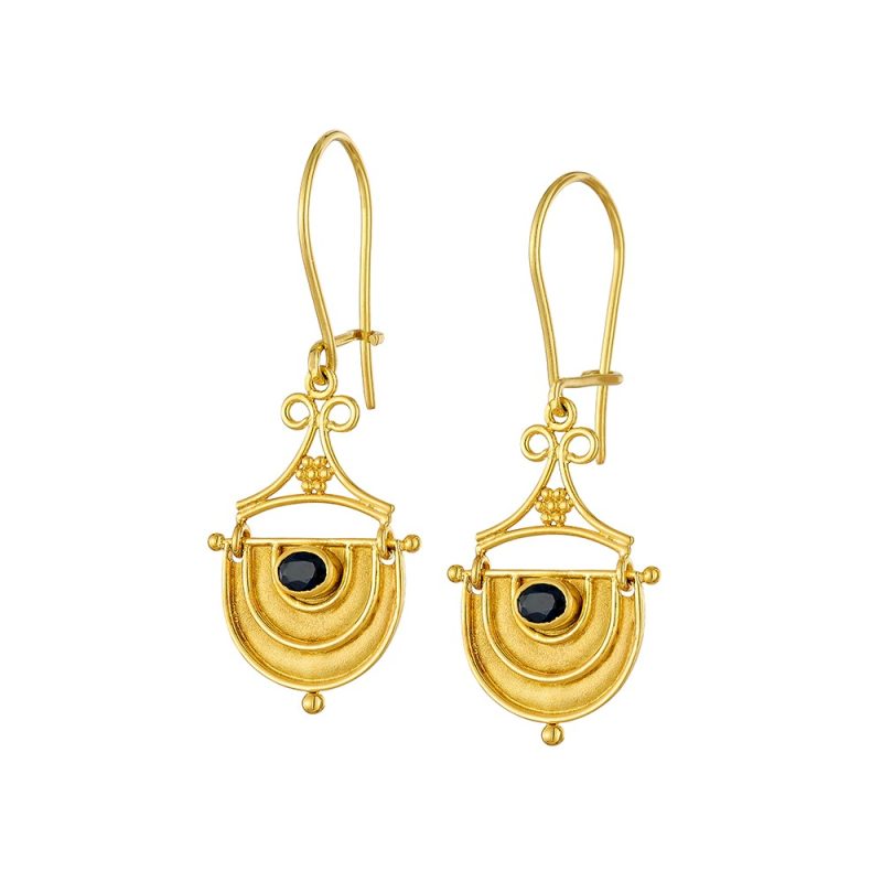 Byzantine 14K Gold Earrings #4 | Damaskos - Image 2