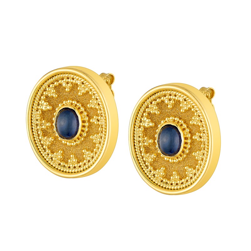 Byzantine 14K Gold Earrings #8 | Damaskos