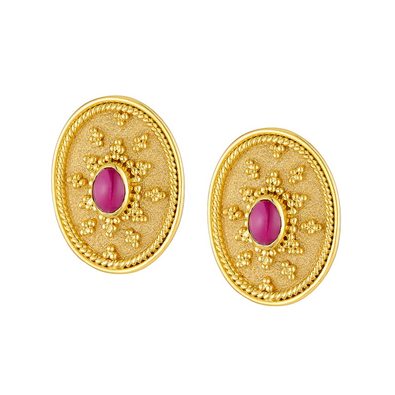 Byzantine 14K Gold Earrings #7 | Damaskos